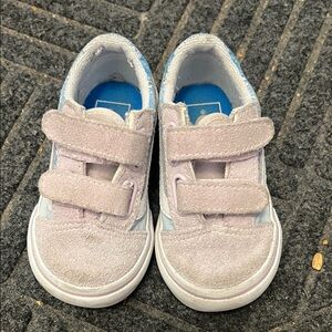 Vans Kids Velcro Sneakers in Pink and Blue